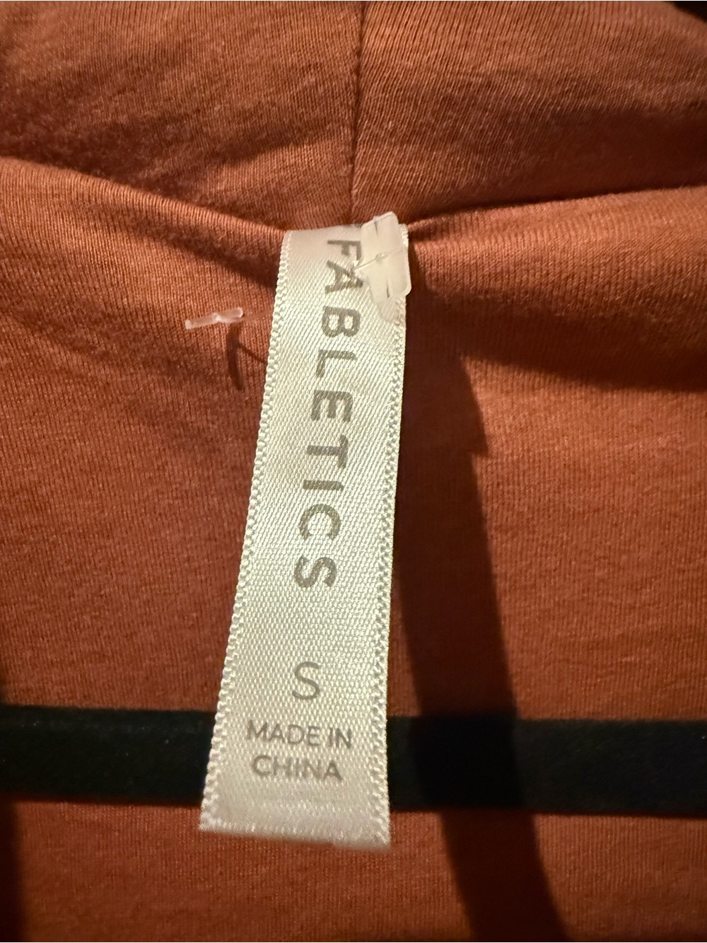 Fabletics Cropped Teddy Zip Jacket - Rust Brown -Brand NWOT 21” PTP - Picture 4 of 5